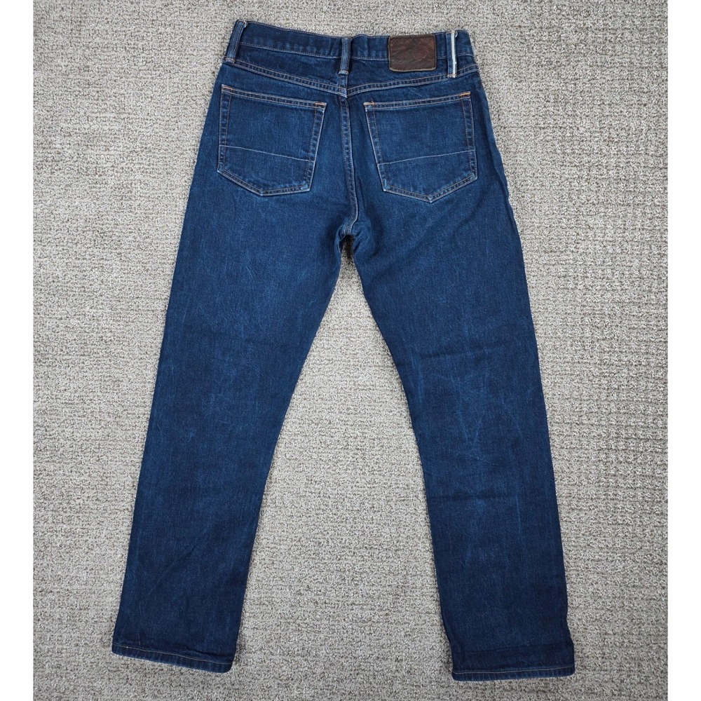 Gustin Mens Cone Mills Selvedge Denim Jeans Dark Indigo Blue 12.5oz Button Fly - Picture 10 of 15